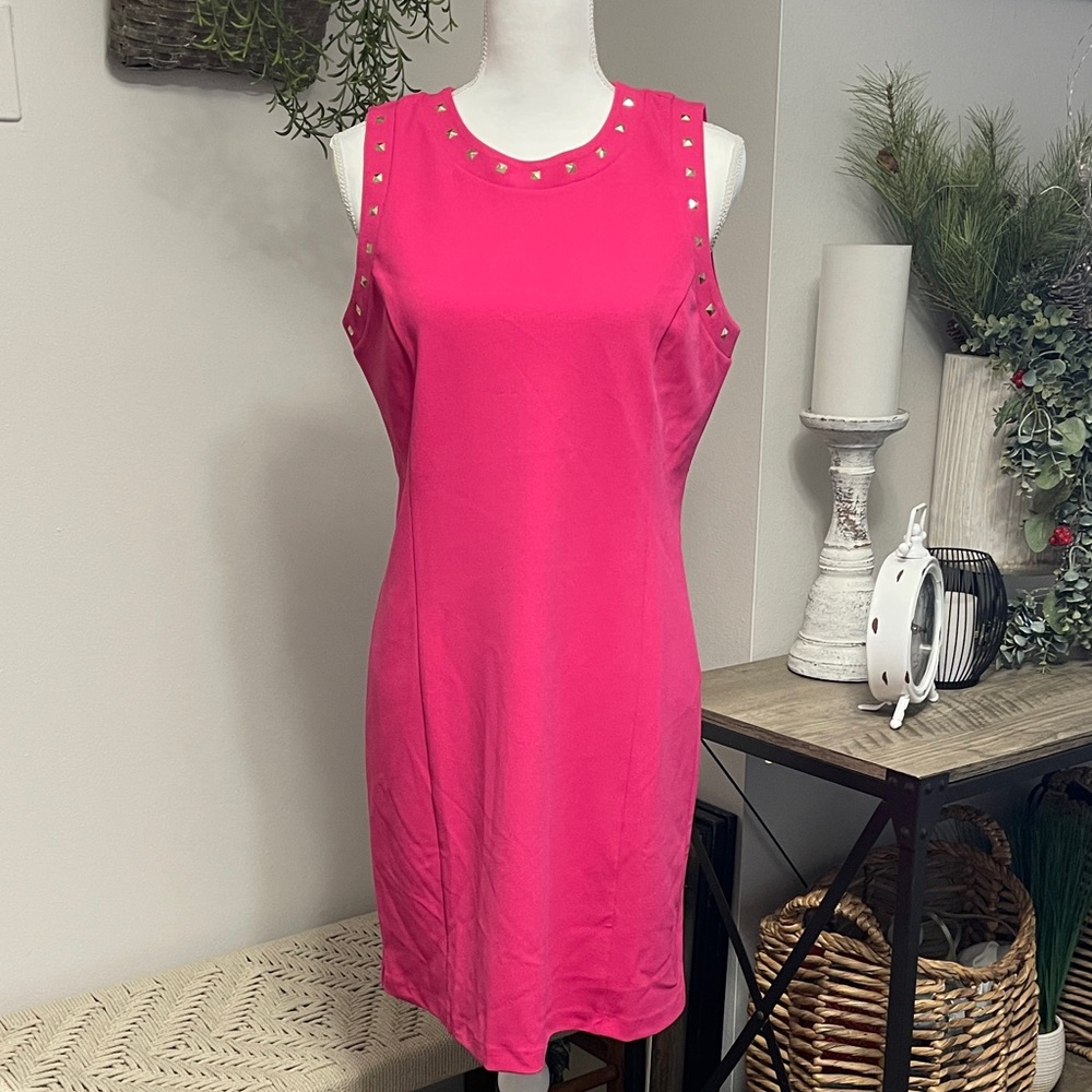 Michael Kors Pink Studded Sleeveless Mini Dress